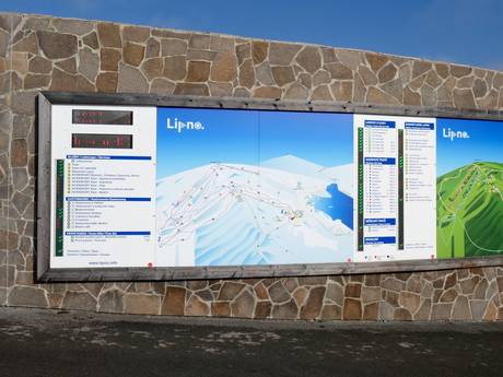République tchèque: indications de directions sur les domaines skiables – Indications de directions Lipno