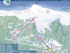 Plan des pistes Serre-Eyraud (Orcières)