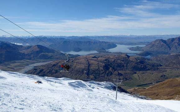 Le plus grand dénivelé dans la région d'Otago – domaine skiable Treble Cone