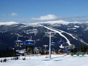 Vue depuis Pláň jusqu'à Medvědín