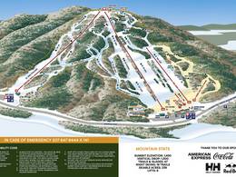 Plan des pistes Pleasant Mountain