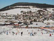 La piste d'entraînement près de la station inférieure du téléphérique