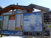 Plan des pistes à la station de vallée à Hintertux