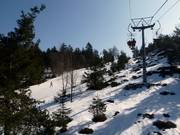 Montée en télésiège double jusqu'au Silberberg