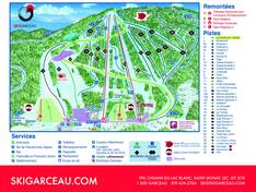 Plan des pistes Garceau – Saint-Donat
