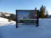 Plan des pistes avec informations d'exploitation actuelles au Stümpfling