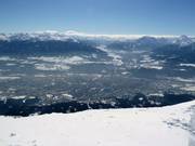 Vue depuis la Nordkette sur Innsbruck