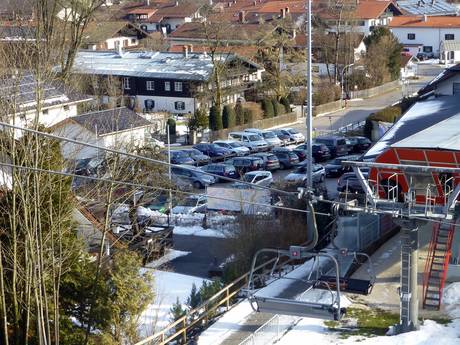 Préalpes bavaroises: Accès aux domaines skiables et parkings – Accès, parking Oberaudorf – Hocheck