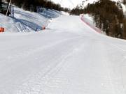 Piste Mélèze sous le téléphérique Las Donnas