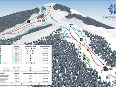 Plan des pistes Rachowiec – Zwardoń
