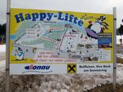 Plan des pistes au Happy Lift
