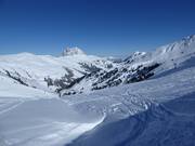 Beaucoup d'espace de ski libre