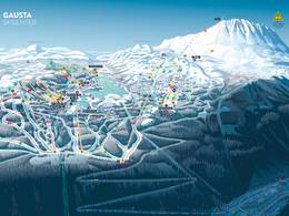 Plan des pistes Gaustablikk – Rjukan