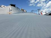 Très bonne préparation des pistes dans la zone débutants