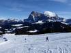 Diversité des pistes Catinaccio (Rosengarten) – Diversité des pistes Seiser Alm (Alpe di Siusi)