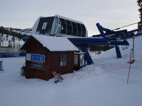 Station aval du télésiège trois places