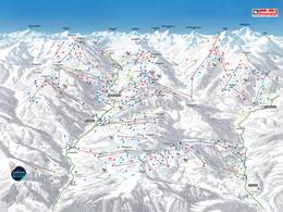 Plan des pistes Saalbach Hinterglemm Leogang Fieberbrunn (Skicircus)