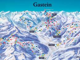 Plan des pistes Bad Gastein/Bad Hofgastein – Schlossalm/Angertal/Stubnerkogel