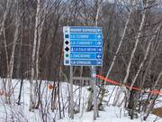 Signalisation des pistes dans le domaine skiable Le Massif de Charlevoix