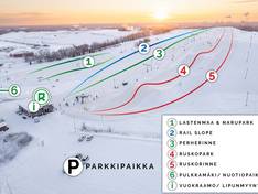 Plan des pistes Ruskotunturi
