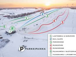 Plan des pistes Ruskotunturi