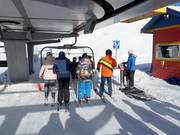 Accueil chaleureux au télésiège