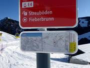 Signalisation avec plan des pistes (vue détaillée et vue d'ensemble)