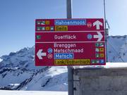 Signalisation des pistes dans le domaine skiable Adelboden-Lenk