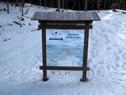 Plan des pistes dans le domaine skiable Ravna Planina