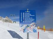 Signalisation sur le glacier