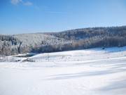 La partie inférieure du domaine skiable