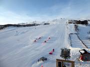 Vue depuis le Ski Lodge Tänndalen sur les pistes du Big Bench
