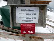 Panneau d'information à la station de la vallée