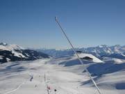 On trouve les canons à neige sur presque toutes les pistes.