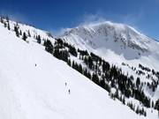 Terrain raide au départ du High Traverse