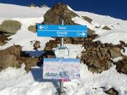 Signalisation des pistes avec plan des pistes à Grimentz