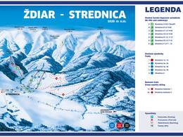 Plan des pistes Strednica – Ždiar