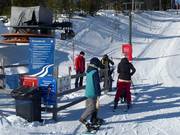 Assistance pour l’embarquement au téléski à assiettes