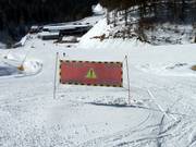 Les zones de danger sont signalées de manière visible.