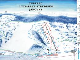 Plan des pistes Janovky – Zuberec