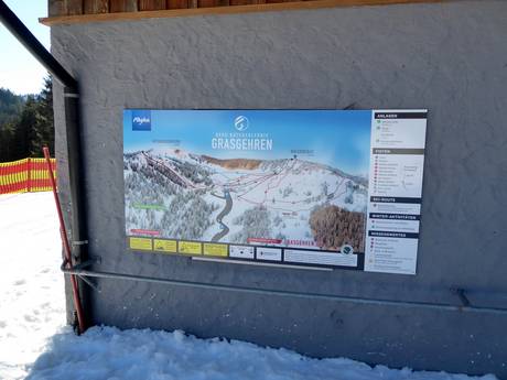 Hörnerdörfer: indications de directions sur les domaines skiables – Indications de directions Grasgehren – Bolgengrat