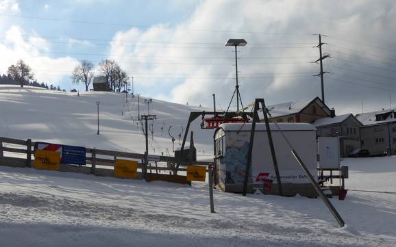 Skier dans le canton d'Appenzell Rhodes-Extérieures