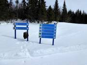 Signalisation des pistes dans le domaine skiable Le Mont Grand-Fonds