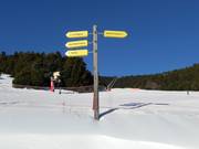 Signalisation des pistes dans le domaine skiable Les Angles