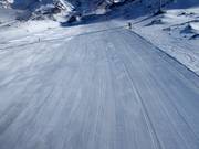 Piste damée sur le domaine skiable d'Hohsaas