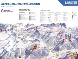 Plan des pistes Passo San Pellegrino/Falcade