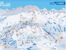 Plan des pistes Alpe Lusia – Moena/Bellamonte
