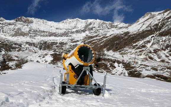 Fiabilité de l'enneigement val de Passiria (Passeiertal) – Fiabilité de l'enneigement Pfelders (Plan)