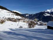 Vue sur les hébergements à Ladis