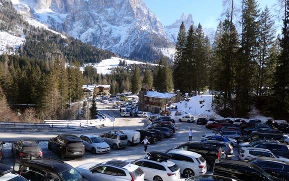 San Martino di Castrozza/Passo Rolle/Primiero/Vanoi: Accès aux domaines skiables et parkings – Accès, parking San Martino di Castrozza